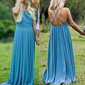 Lulus flowy dusty blue dress
